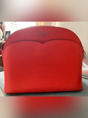 kate spade Red Saffiano Dome Crossbody NWT